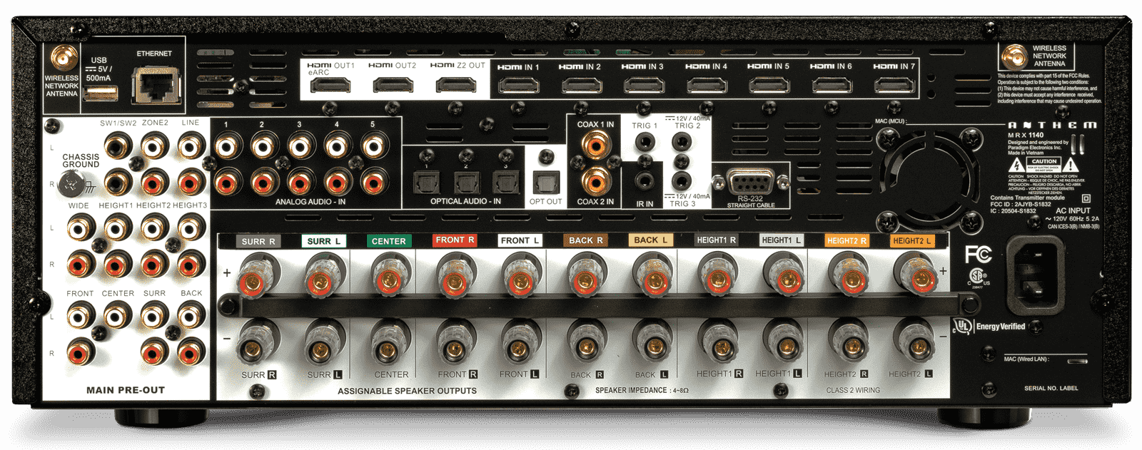 Anthem MRX 1140 8K Ultra HD AV Receiver - 11.2 Channel Dolby Atmos Home Theater System for Immersive Movie & Music Experience