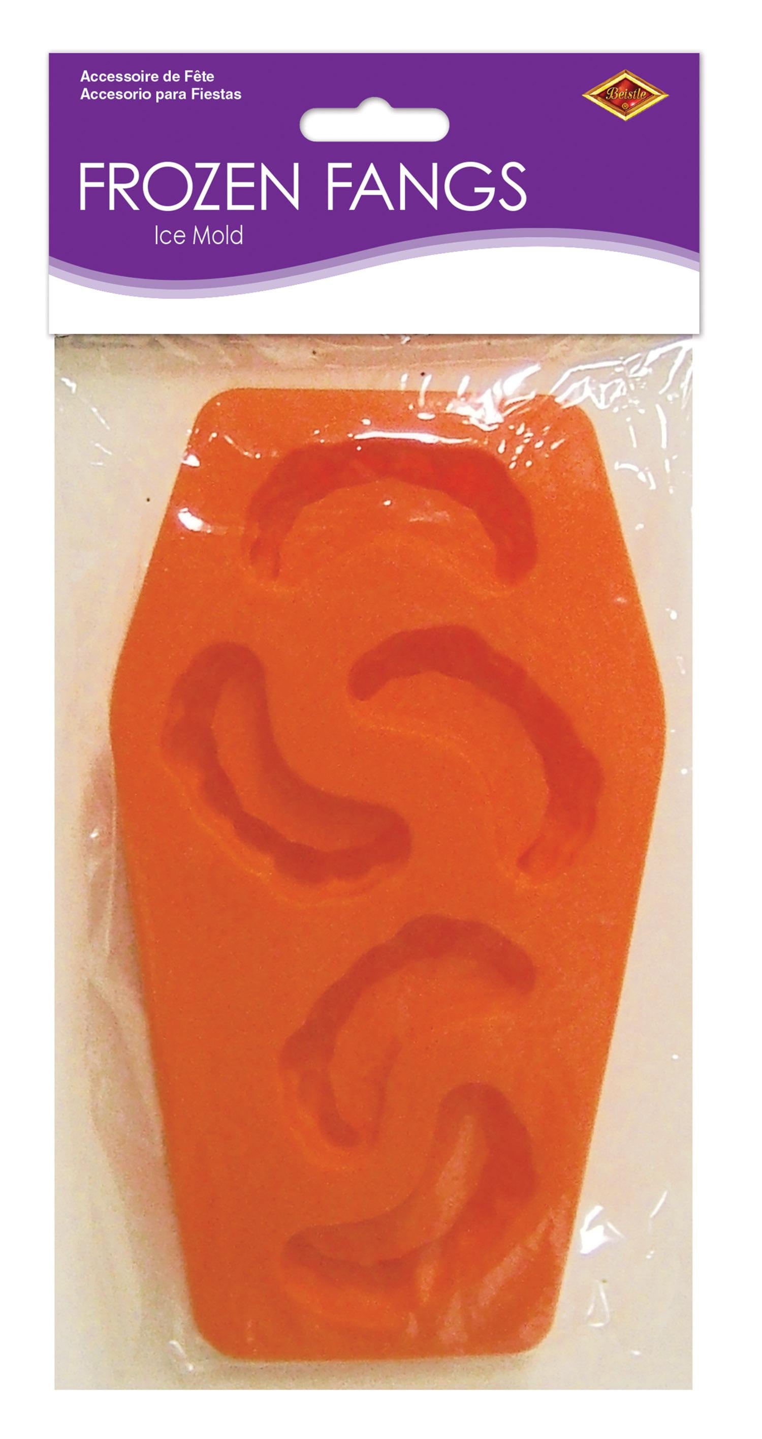 12 Pack Beistle Halloween Frozen Fangs Ice Mold - Vampire Teeth Ice Cubes for Spooky Cocktails & Halloween Party Decorations