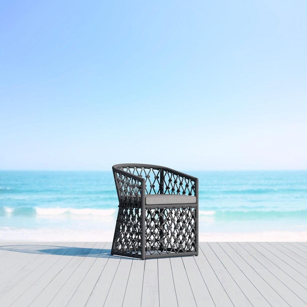 Amelia Outdoor Dining Chair - Weather-Resistant Patio Furniture for Garden, Poolside, and Backyard - Comfortable & Durable Outdoor Seating for Entertaining