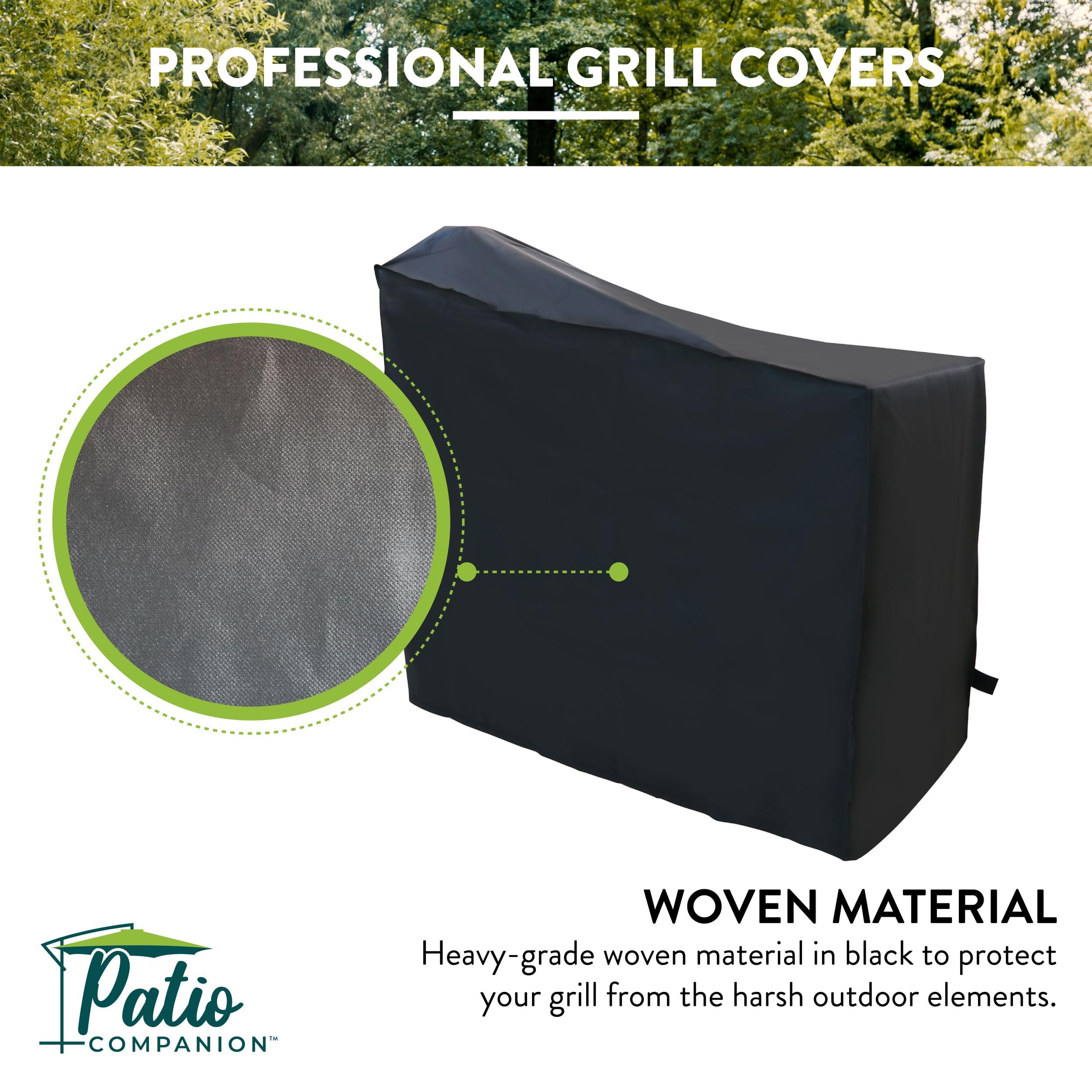 Heavy-Duty 52-Inch Black Smoker Cover - UV Resistant, Weatherproof Grill Cover for Traeger & Pit Boss - 5-Year Warranty - Perfect for Outdoor BBQ, Backyard Grilling & Year-Round Protection