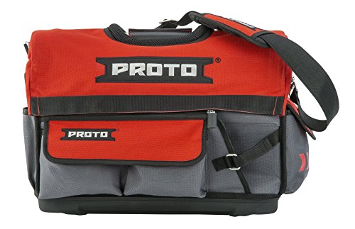 Stanley Proto J120TB Heavy Duty Open Tote Tool Bag with 10 Pockets - Perfect for Electricians, Plumbers & Construction Workers