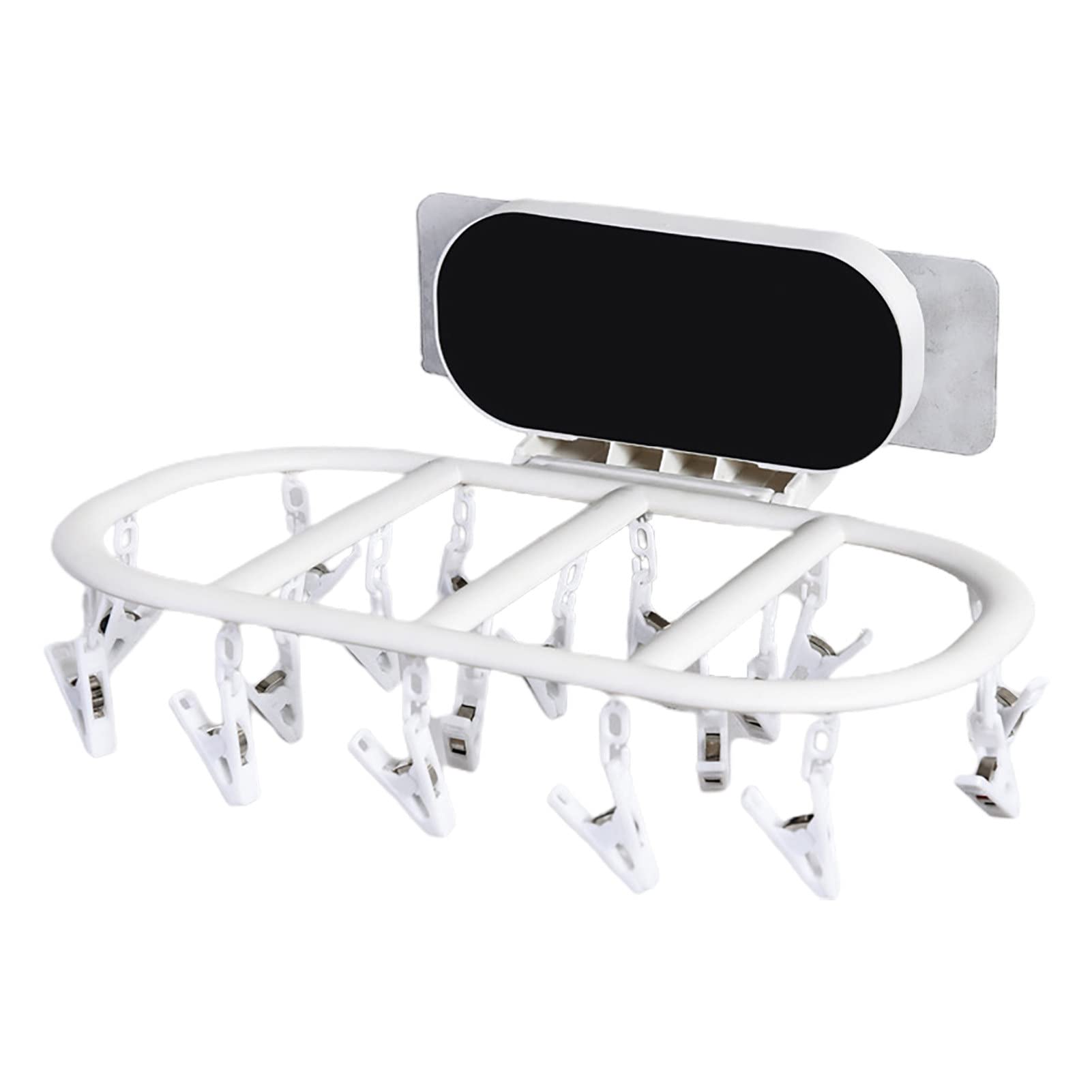 Guohanfsh Multifunctional Wall Mounted Folding Clothes Hanger with 24 Pegs - Space Saving Storage for Socks, Underwear & Accessories - Perfect for Bedroom, Closet & Laundry Room Organization