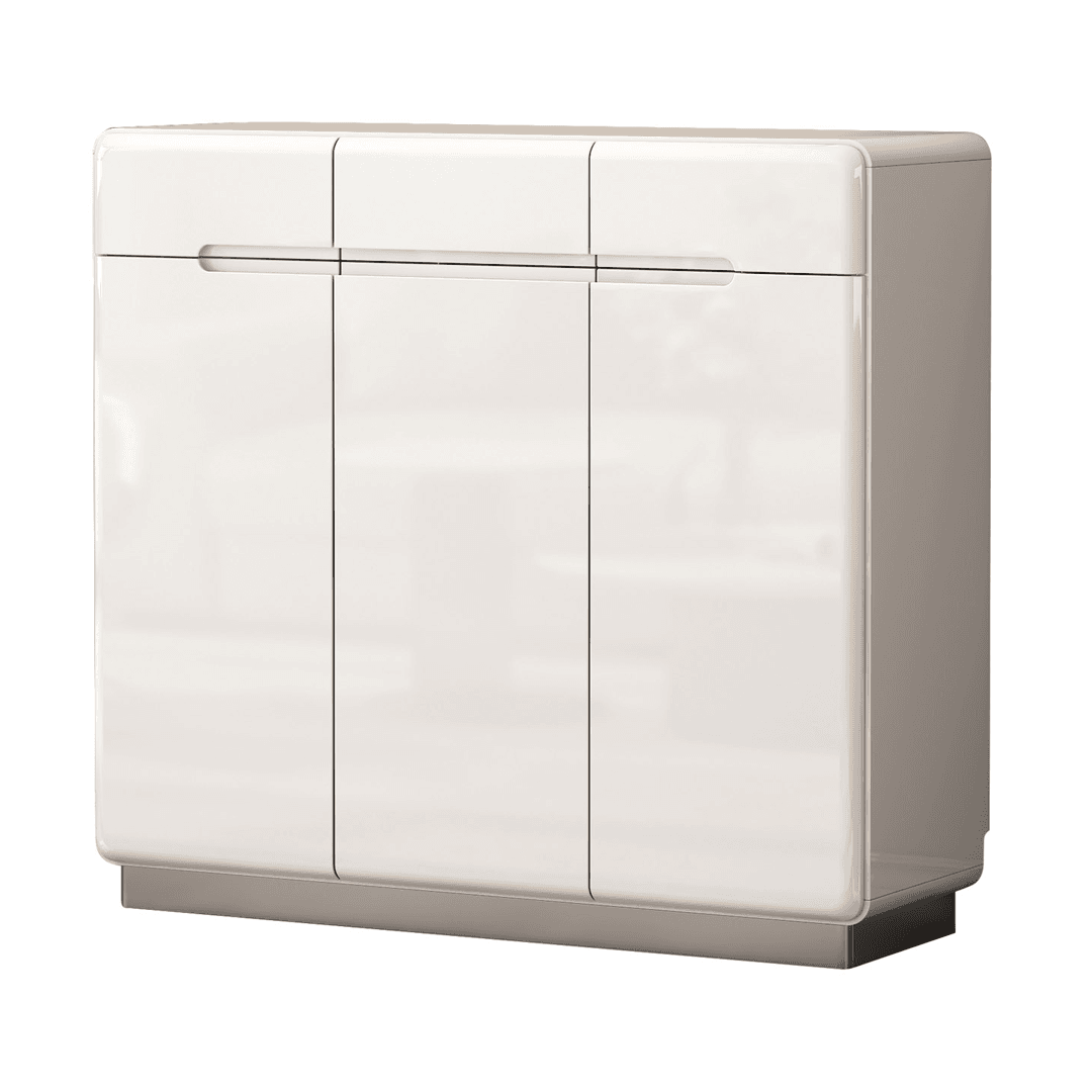 Estrella 3 Door White Shoe Cabinet - 100cm Entryway Storage Organizer for Shoes, Boots & Accessories | Perfect for Hallway, Closet & Mudroom Organization