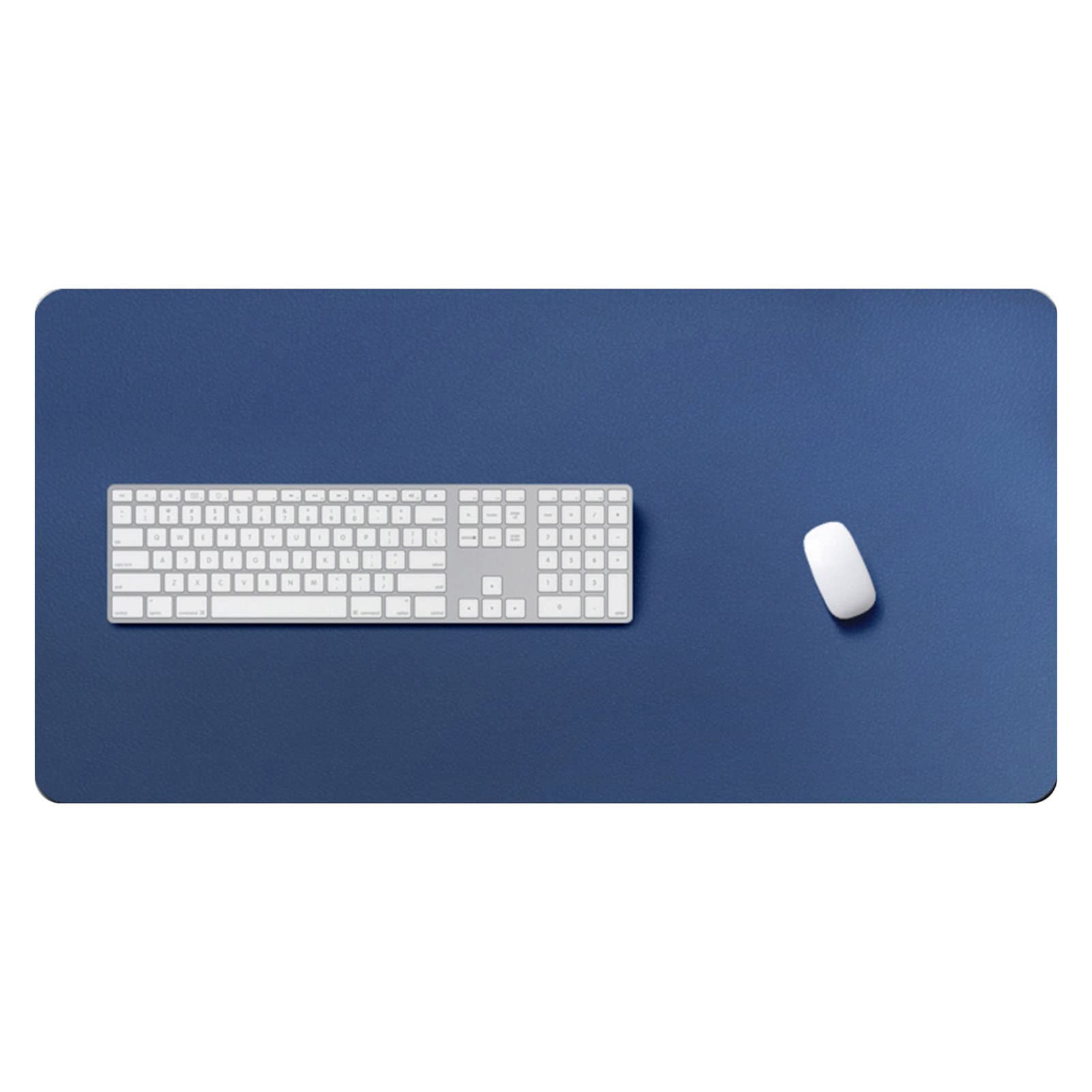 Bicolor Waterproof Leather Gaming Mouse Pad - Large 80x40cm Desk Mat for Computer, Laptop & Office Use | Portable Non-Slip Table Mat for Gaming, Work & Writing (Blue)