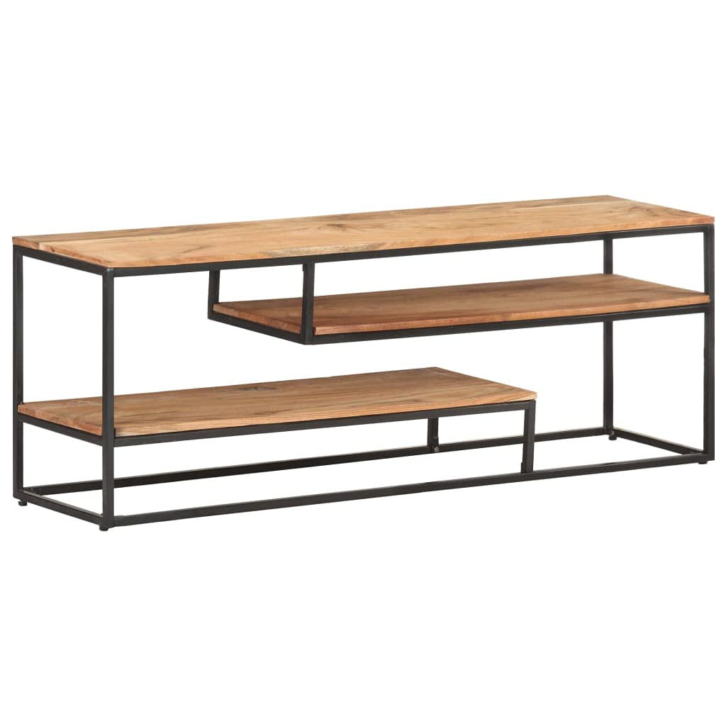 Rustic Acacia Wood TV Stand with Storage - 51.2