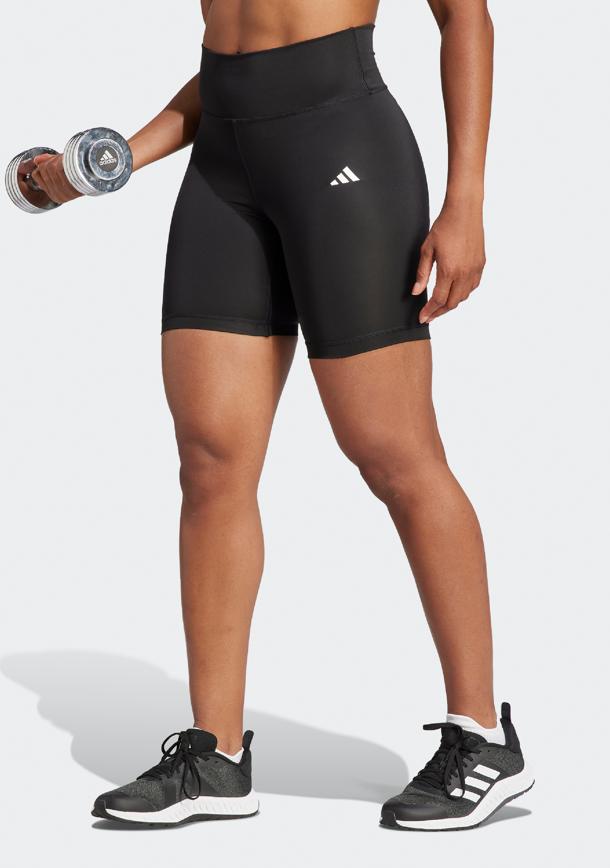 Adidas Women's 7 Inch Running Shorts with Built-in Liner - Black Athletic Compression Tights for Yoga, Gym Workouts & Casual Wear