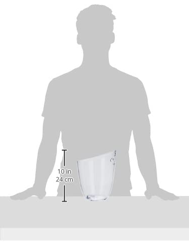 FIE 192 Clear PS Plastic Single Bottle Ice Bucket - Perfect for Chilling Wine, Champagne & Beverages at Parties, Weddings & Home Bars