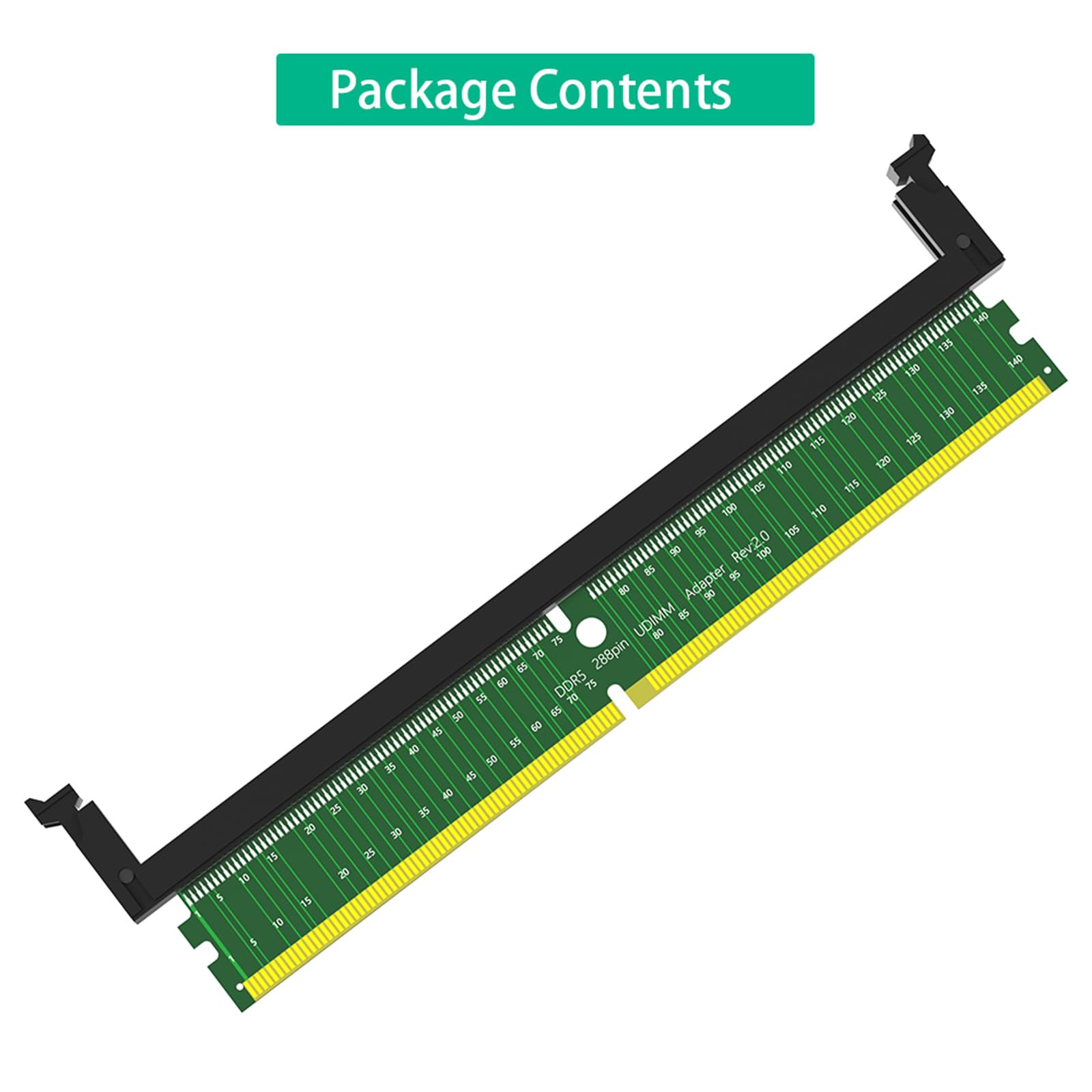 KASFDBMO DDR5 UDIMM 288-Pin Desktop Memory Module - High-Speed RAM for Gaming PCs & Workstations | Compatible with Motherboard Test Slots & Protection Adapters | Perfect for PC Builders, Tech Repairs & Memory Testing