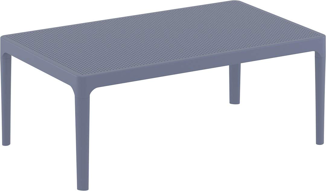 Compamia Sky Patio Coffee Table in Dark Gray - Commercial Grade Outdoor Furniture for Garden, Poolside & Restaurant Use