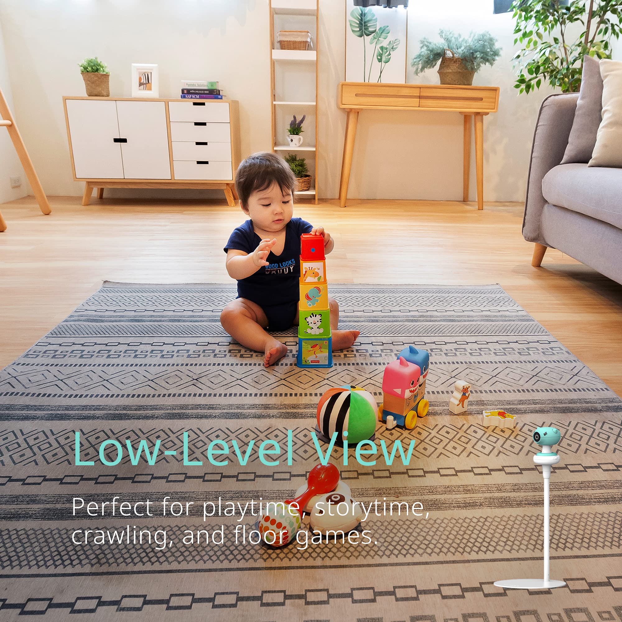 Pixsee 5-in-1 Camera Stand - Compatible with Pixsee Smart Baby Monitor Only - Perfect for Nursery, Baby Room & Home Security Monitoring