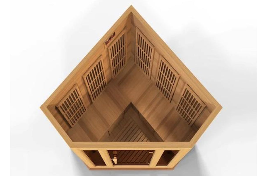 Maxxus 3-Person Corner Low EMF FAR Infrared Indoor Sauna for Home Relaxation & Detox - Perfect for Small Spaces & Family Wellness