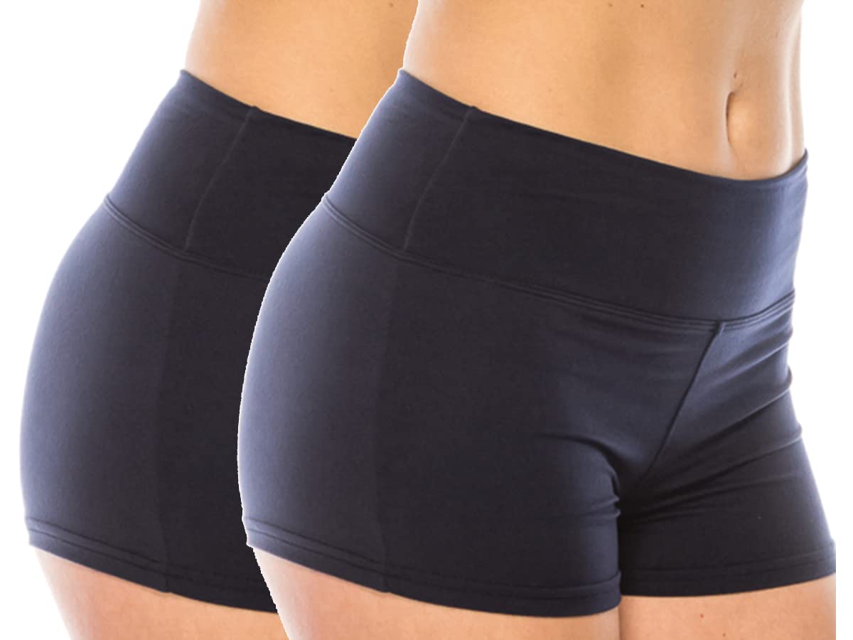 LA12ST Women's Workout Yoga Shorts - Premium Buttery Soft Stretchy Active Shorts for Running, Dance, Volleyball & Gym | High-Waist Fitness Shorts for Yoga, Pilates & Lounge Wear