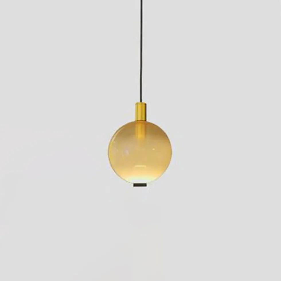 Modern Semi-Transparent LED Pendant Light Fixture - Dimmable Hanging Chandelier for Kitchen Island, Dining Room & Bedroom Lighting