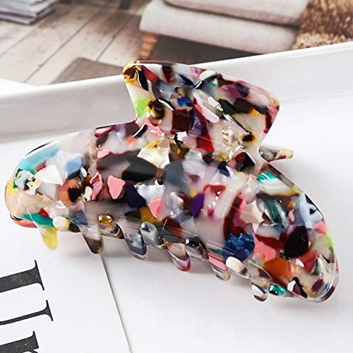 Boxoon 2PCS Leopard Print Hair Clips - Fashion French Hair Claws for Women, Non-Slip Bath & Shower Hair Accessories, Korean Style Hair Clips for Party, Wedding, Daily Use