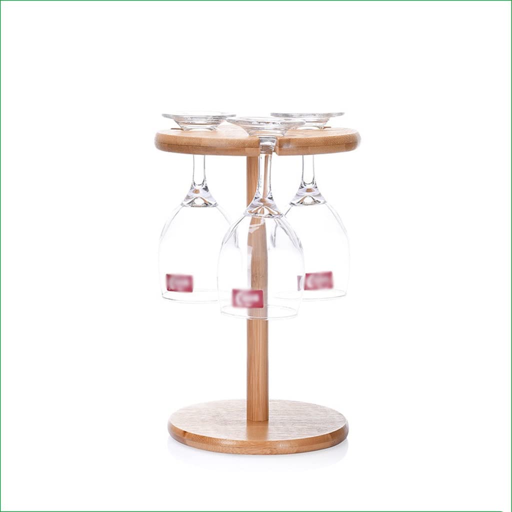 Premium Wooden Wine Glass Holder & Drying Rack - Tabletop Camping Accessory for 6 Glasses + 1 Bottle (16x25x15cm) | Perfect for Kitchen Counter, RV Trips & Outdoor Entertaining