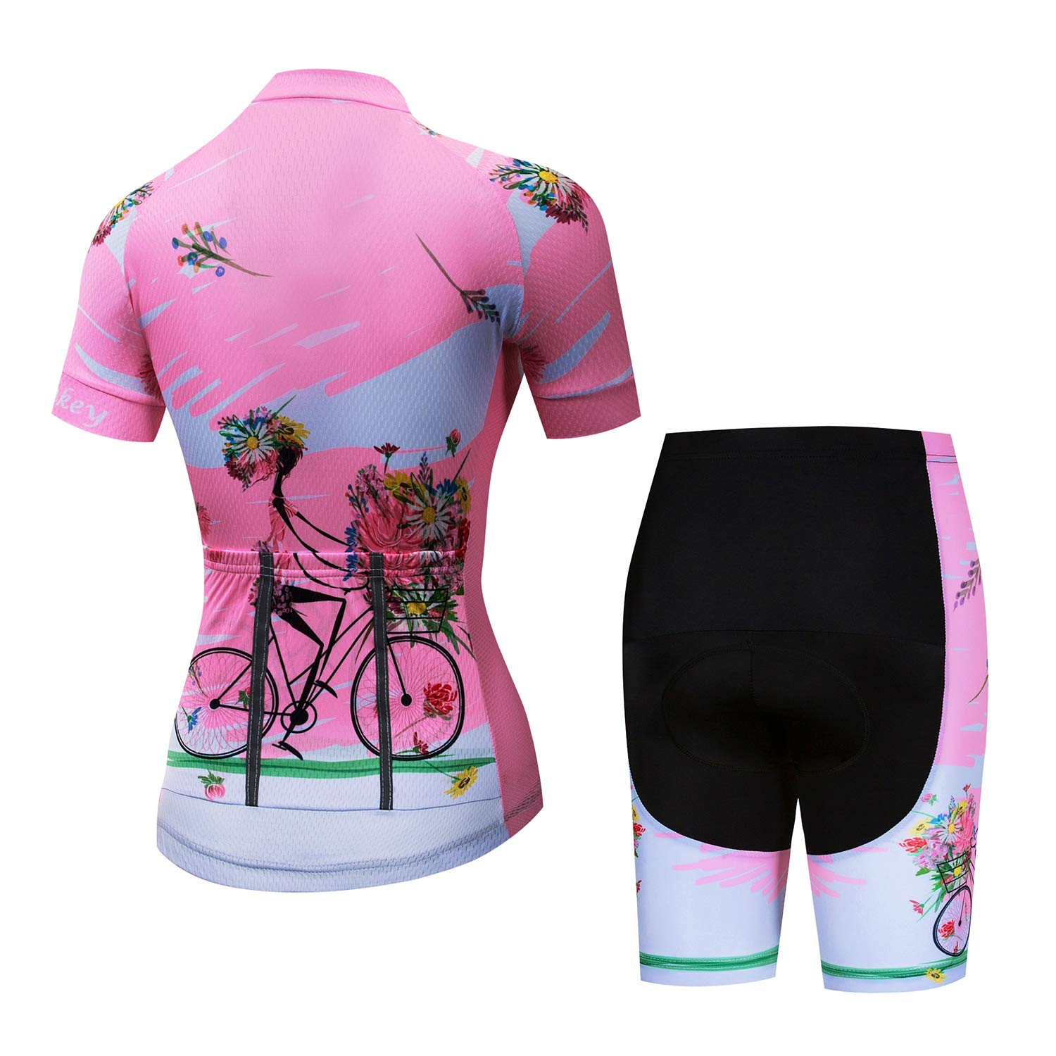 Women's Cycling Jersey & Bib Shorts Set - Breathable MTB Bike Clothing for Road Biking & Mountain Riding | Perfect for Training, Racing & Outdoor Sports