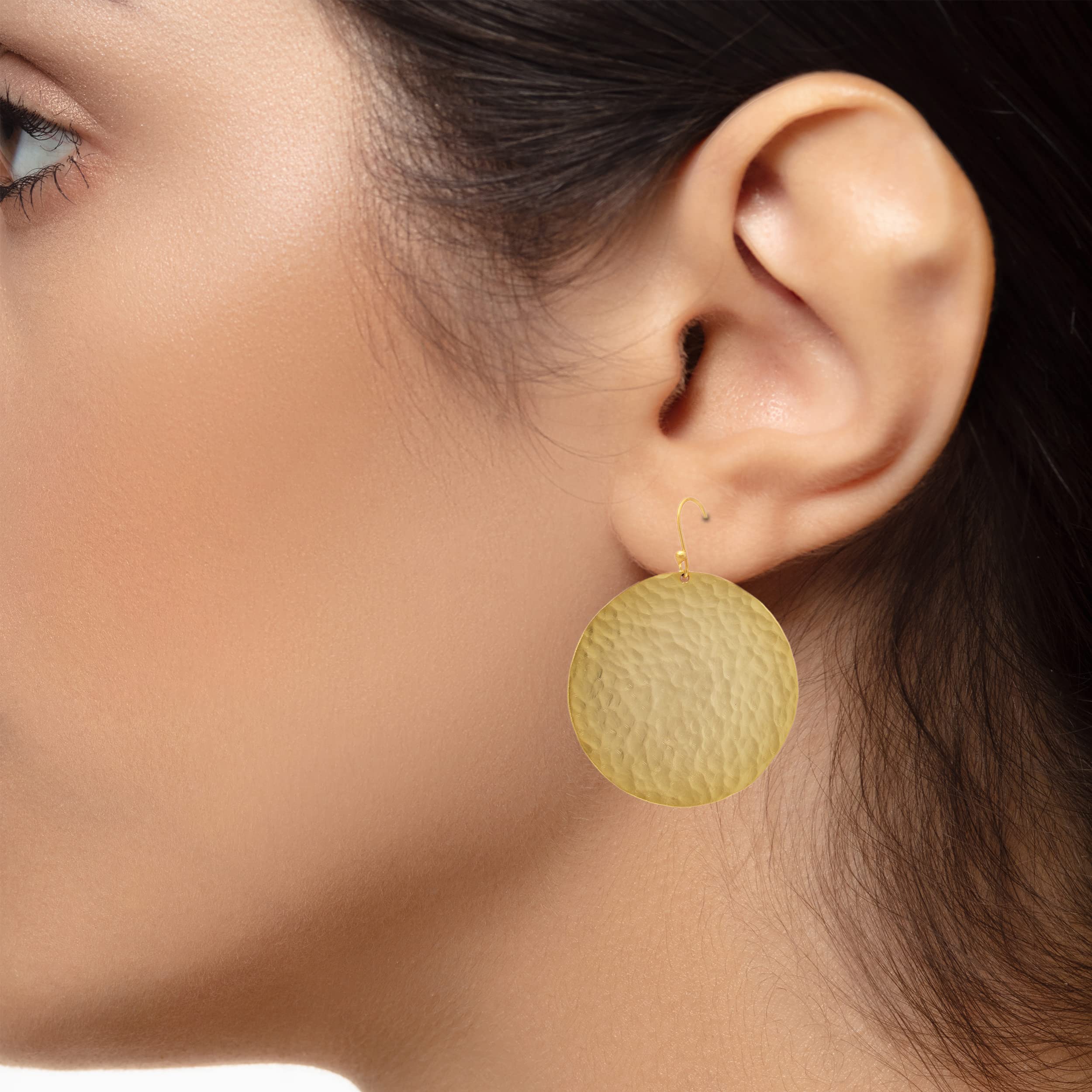 18K Yellow Gold Plated Handmade Earrings for Women - Elegant Fashion Jewelry Gift for Her - Designer Gold Filled Earrings VE-509 - Perfect for Weddings, Parties & Special Occasions