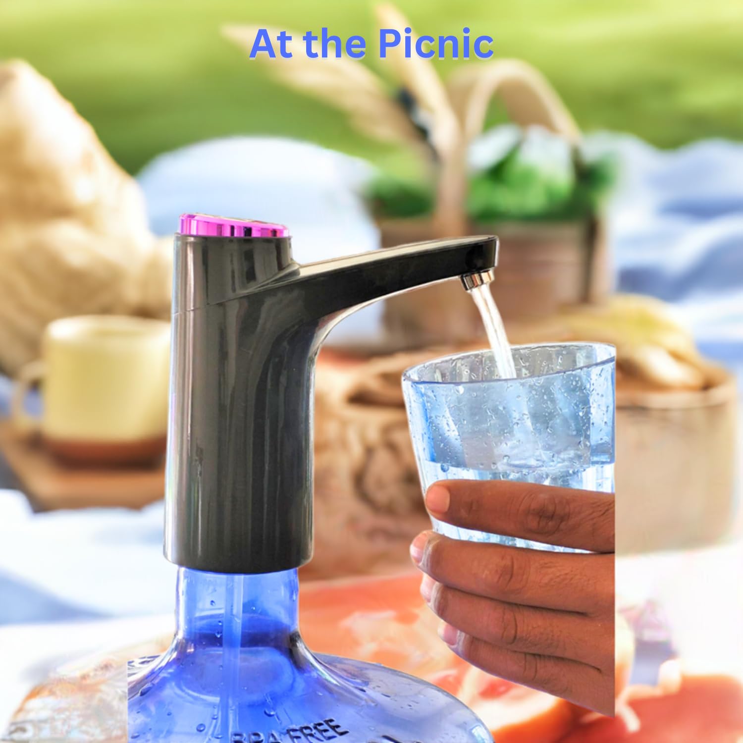 Portable Electric Smart Water Bottle Pump with Rechargeable USB - Mini USB Water Dispenser for 3 & 5 Gallon Bottles - Perfect for Home, Office, Gym & Outdoor Activities