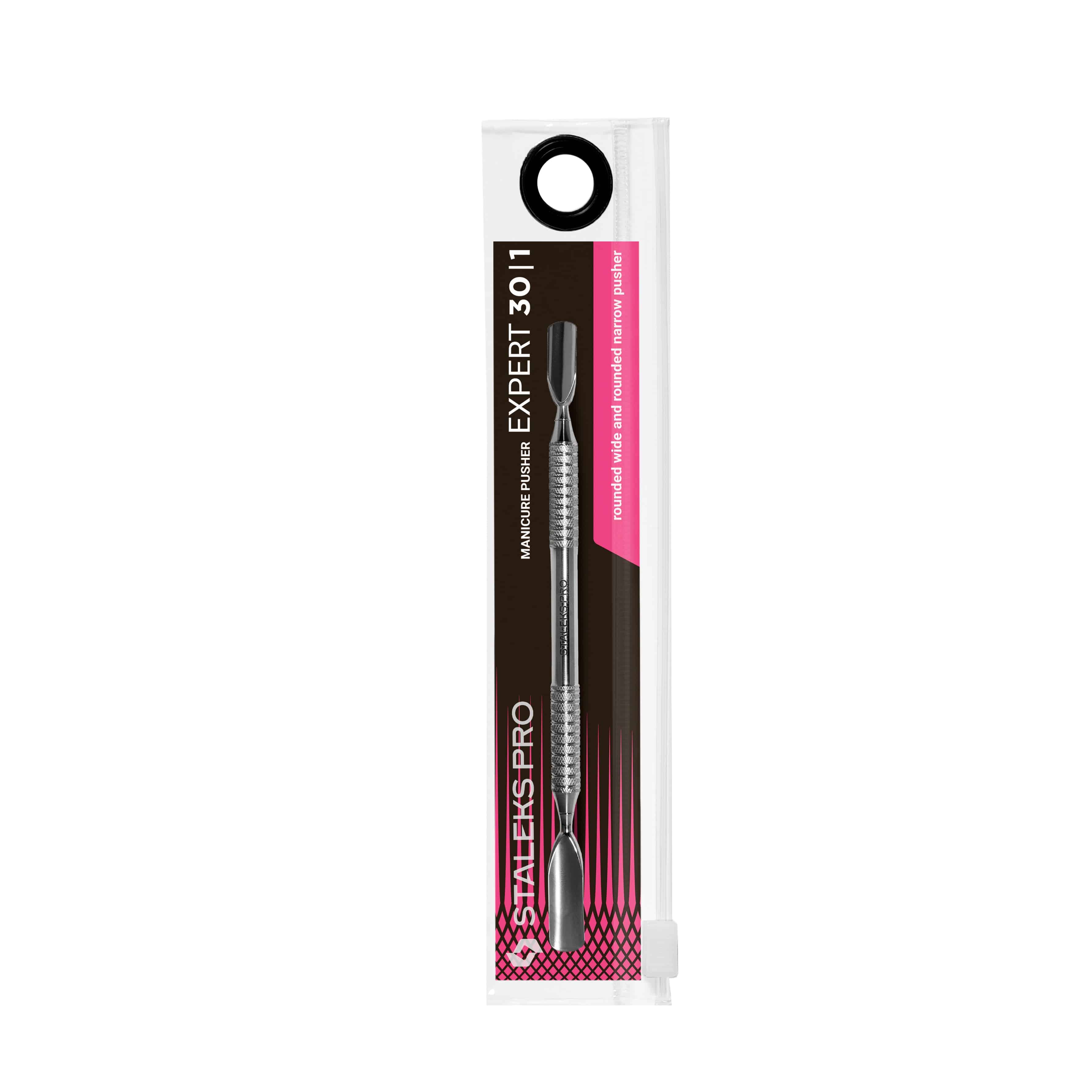Staleks EXPERT 30 Manicure Pusher Set - Wide & Narrow Rounded Cuticle Pushers for Professional Nail Care | Perfect for Salon & Home Nail Grooming