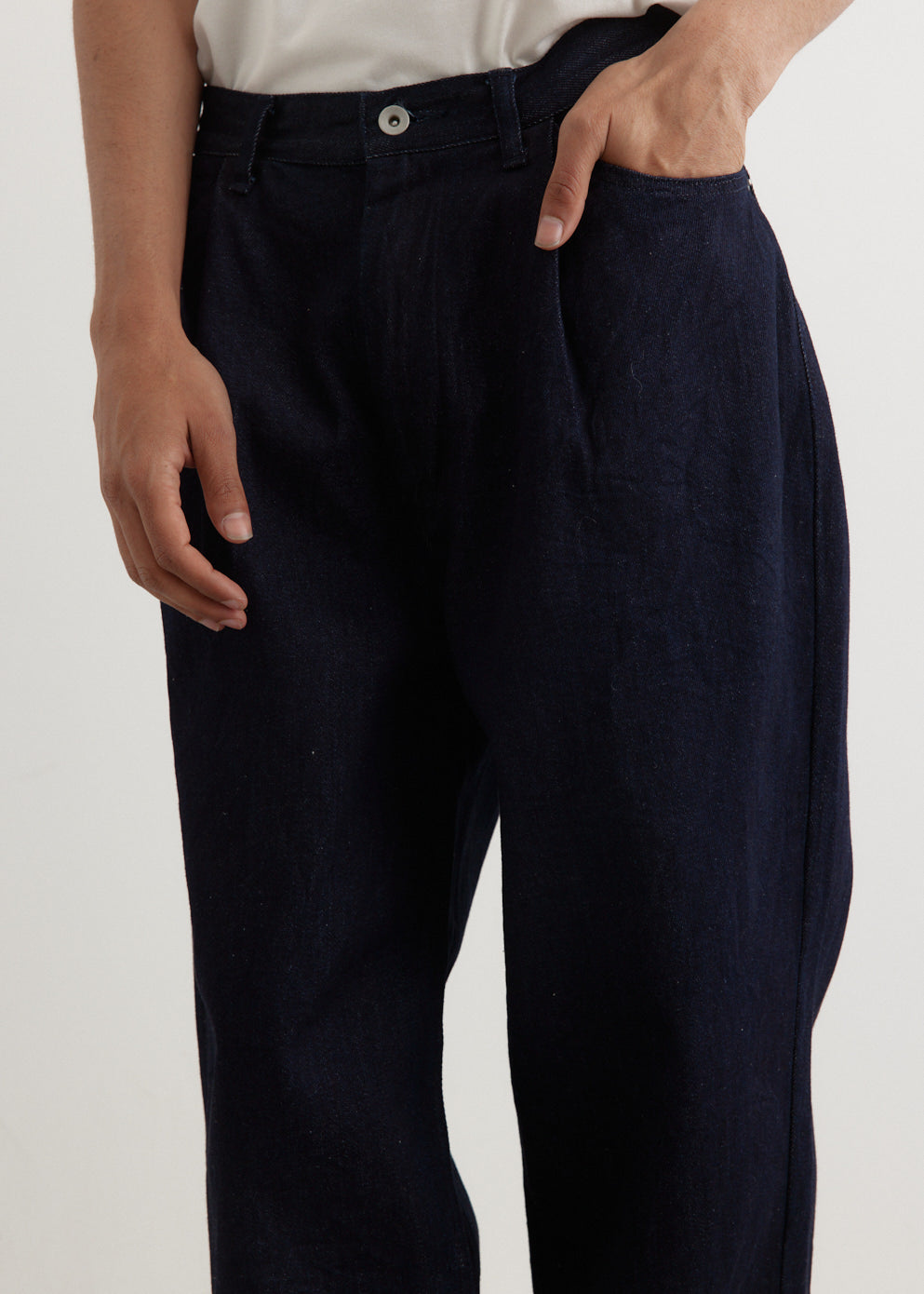 12oz Denim Deep Tuck Pants for Women - High Waisted Slim Fit Jeans with Stretch for Work, Casual & Night Out