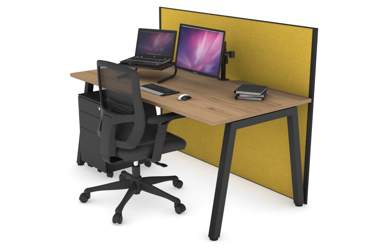 Horizon Quadro A Legs Office Desk - 1600L x 800W with Cable Management Scallop | Modern Workstation for Home Office, Study Room & Small Business Spaces