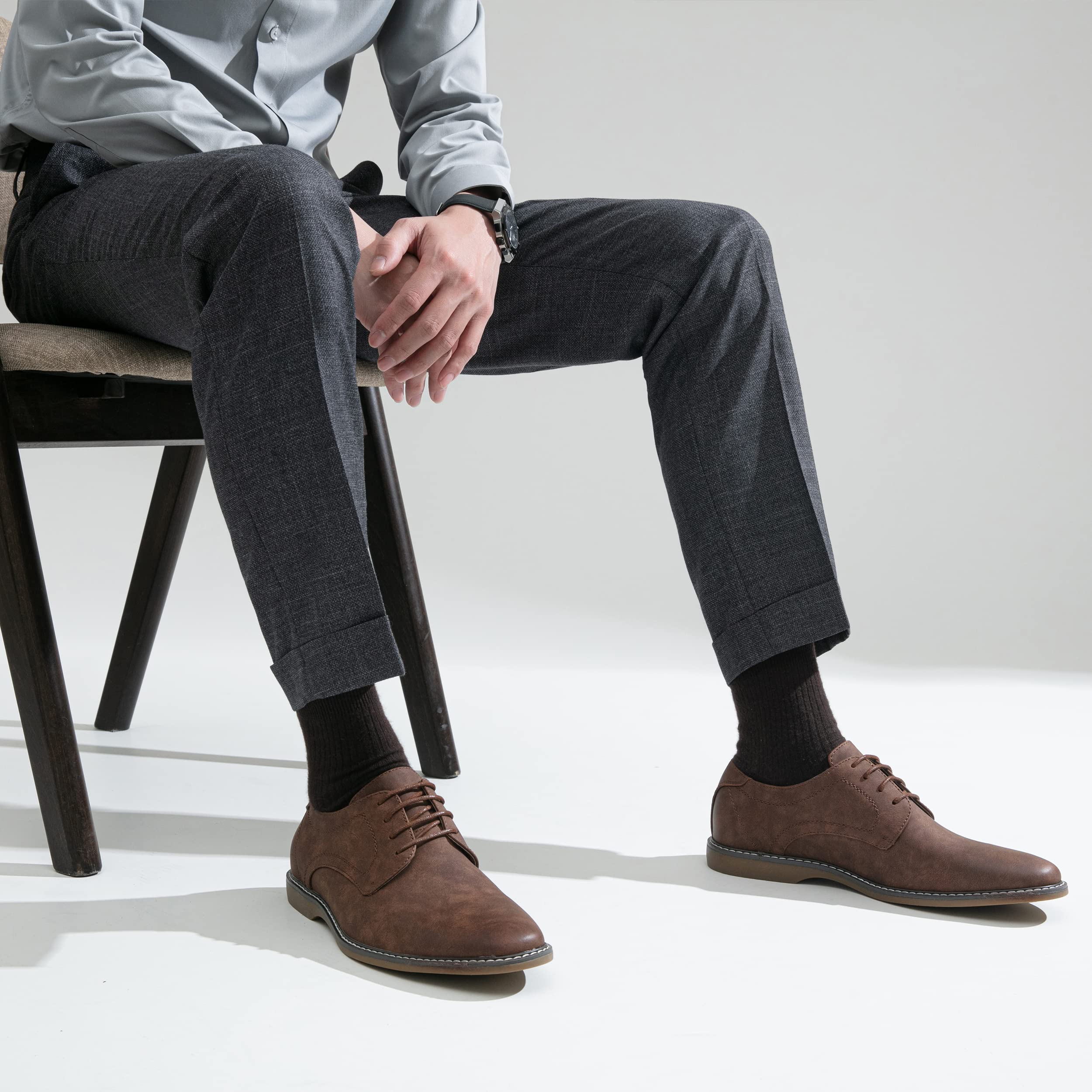 Jousen Men's Casual Dress Shoes - Retro Business Classic Oxford Shoes for Men | Perfect for Office, Wedding & Formal Events