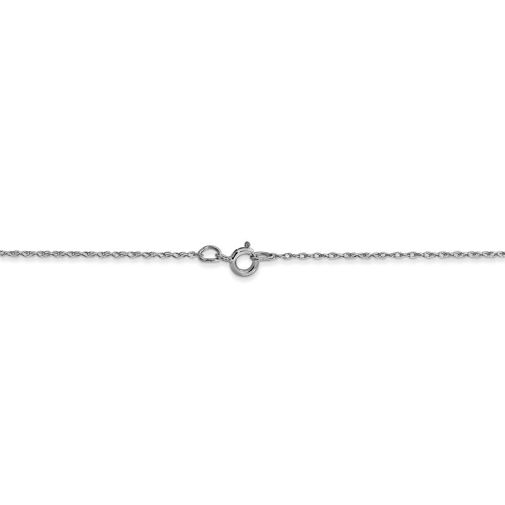 14K White Gold 0.5mm Carded Cable Rope Chain Necklace - Dainty & Elegant Jewelry for Women, Perfect for Layering, Everyday Wear & Special Occasions