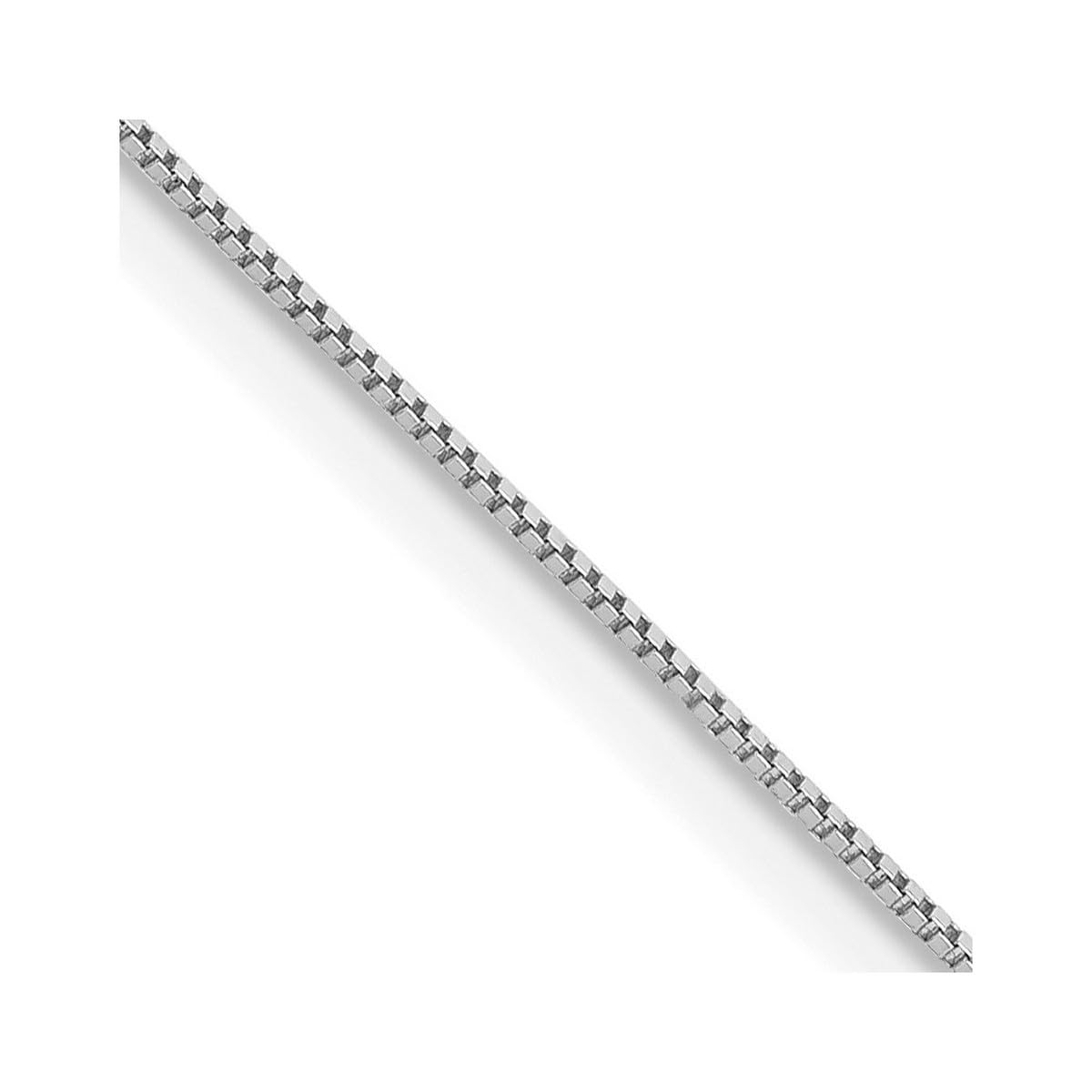 14K White Gold Solid Spring Ring Box Chain Necklace - 0.5mm Dainty Jewelry for Women & Men | Perfect for Everyday Wear, Gifts & Special Occasions