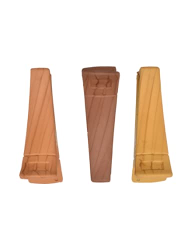 3 Pack Wooden Hair Clips for Women & Girls - Medium Size Hair Clutchers for Daily Use, Styling & Fashion Accessories - Perfect for School, Work, and Casual Outfits