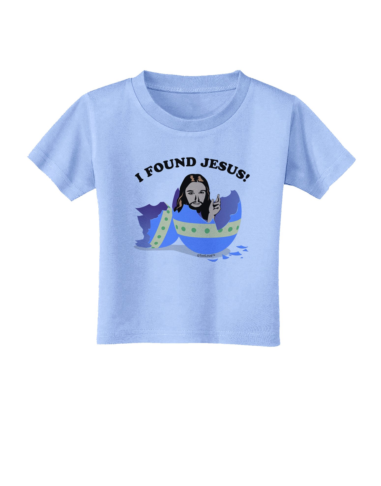 TOOLOUD I Found Jesus Easter Egg Toddler T-Shirt - Cute Christian Baby Outfit for Easter Sunday & Church Events