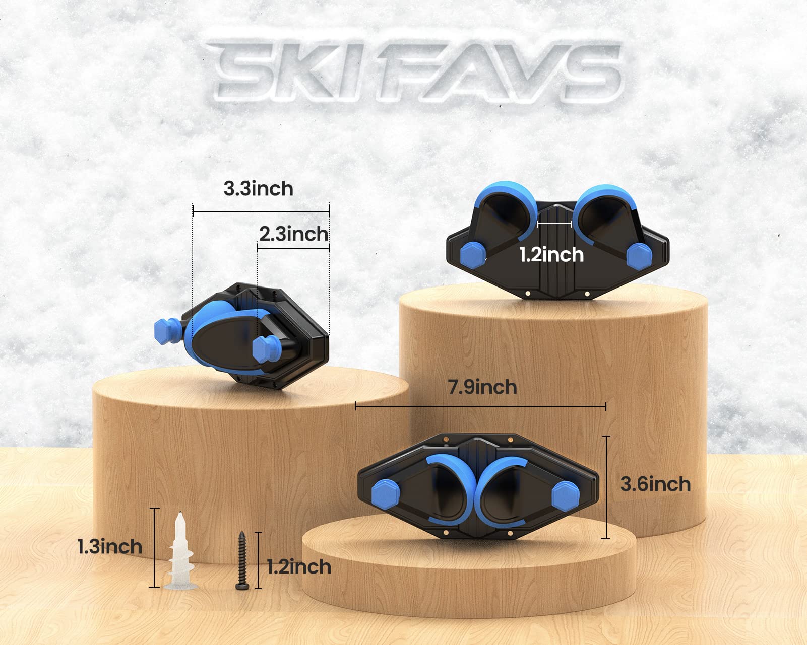 Ski & Snowboard Wall Rack - Garage Storage for Damage-Free Display (1 Pack)