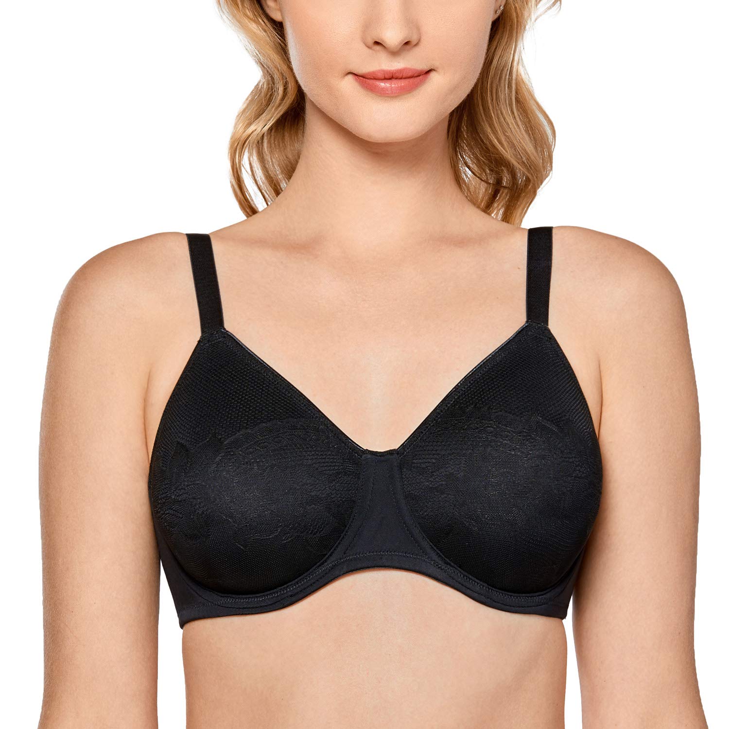 DELIMIRA Women's Full Coverage Minimizer Bra - Plus Size Underwire Support for Everyday Comfort | Perfect for Work, Yoga & Lounge Wear