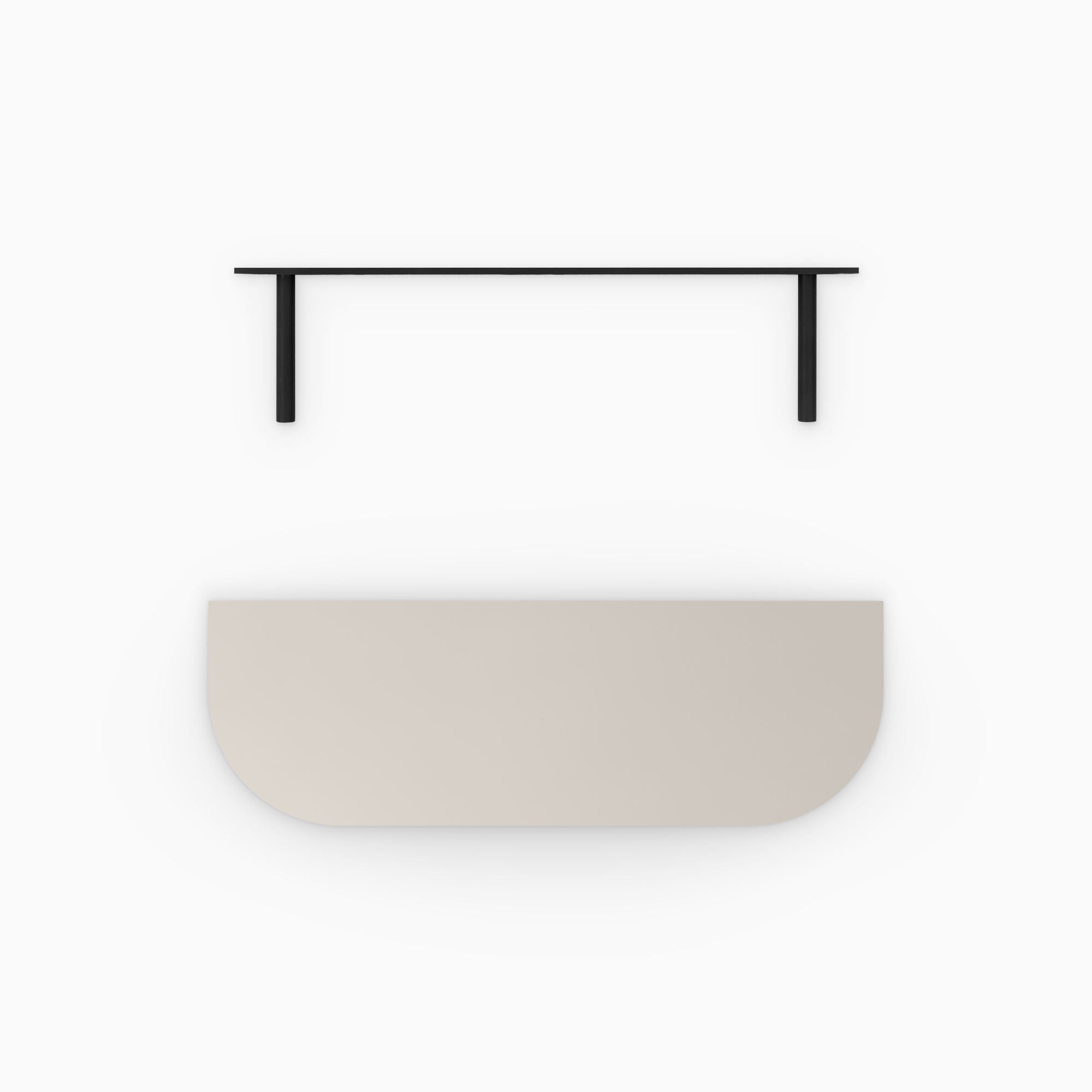 Aksel RADius Concrete Floating Shelf - Modern Wall Mounted Storage for Living Room, Bathroom & Kitchen | Durable & Stylish Home Decor