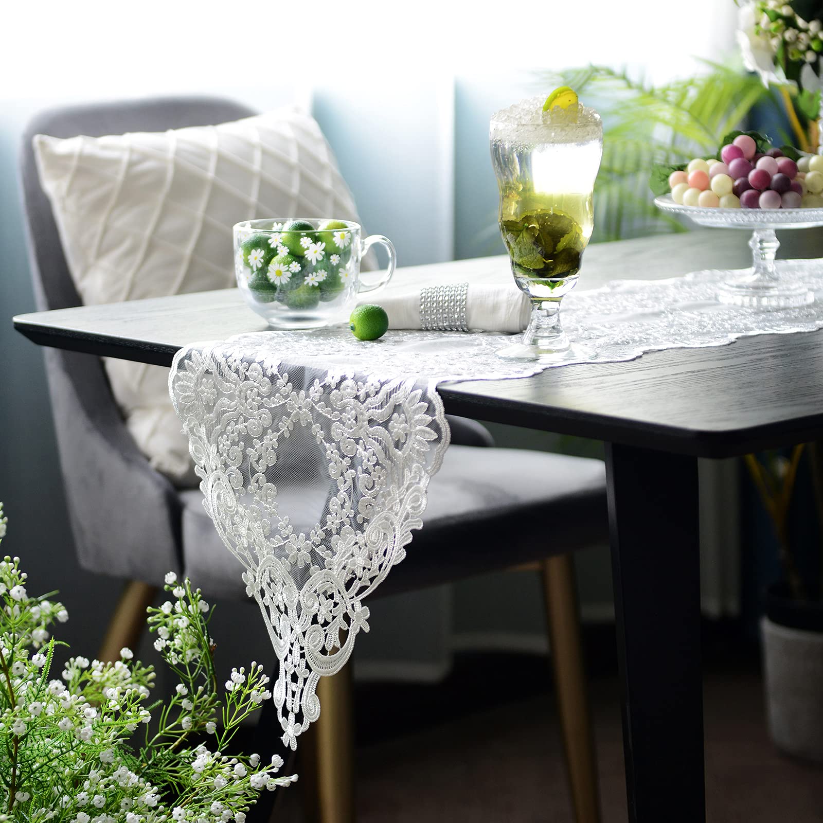 SUTAVIA Lace Table Runner 12