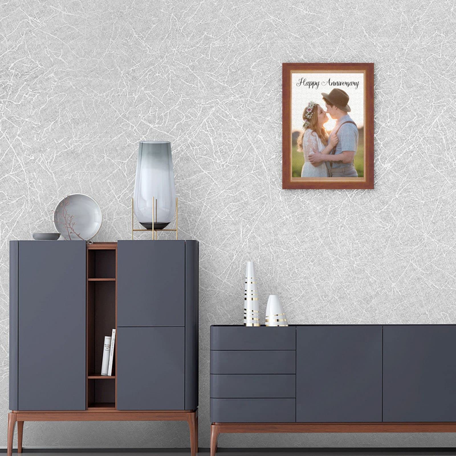 Custom Personalized Photo Wooden Jigsaw Puzzle with Text & Name - Unique Wedding, Anniversary, Graduation Gift for Adults & Kids - Perfect for Family Game Nights, Party Favors & Memory Keepsakes