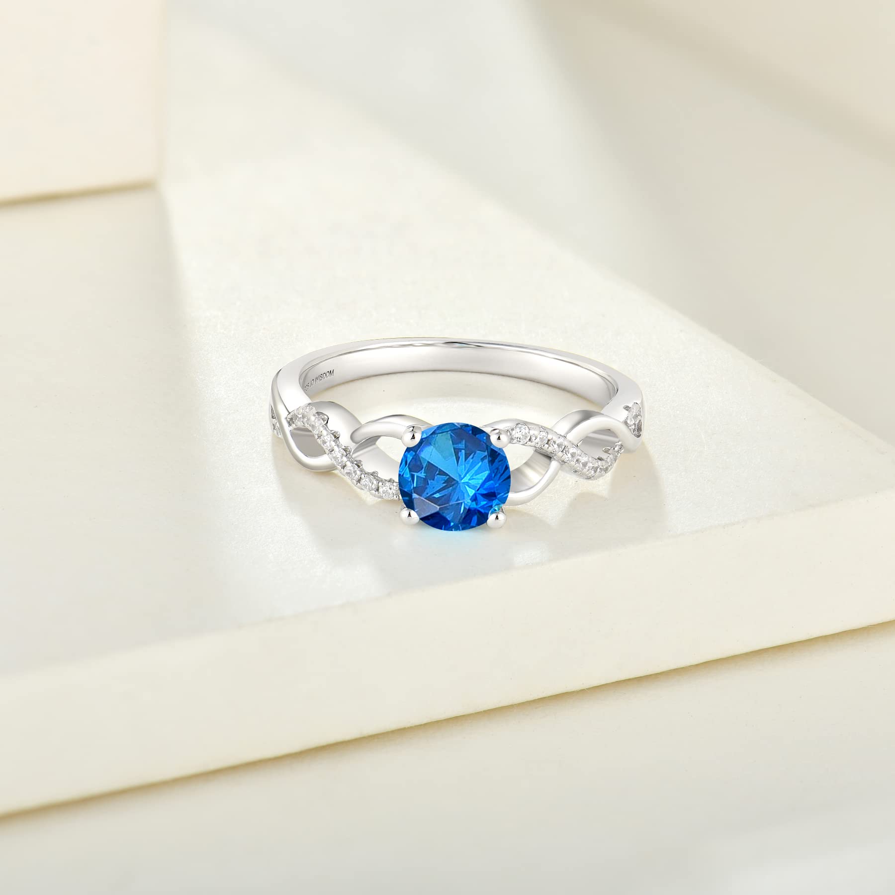 STARCHENIE Sterling Silver Rings for Women - Elegant Twist Criss-Cross Cubic Zirconia Infinity Band | Perfect for Weddings, Anniversaries & Everyday Fashion Jewelry