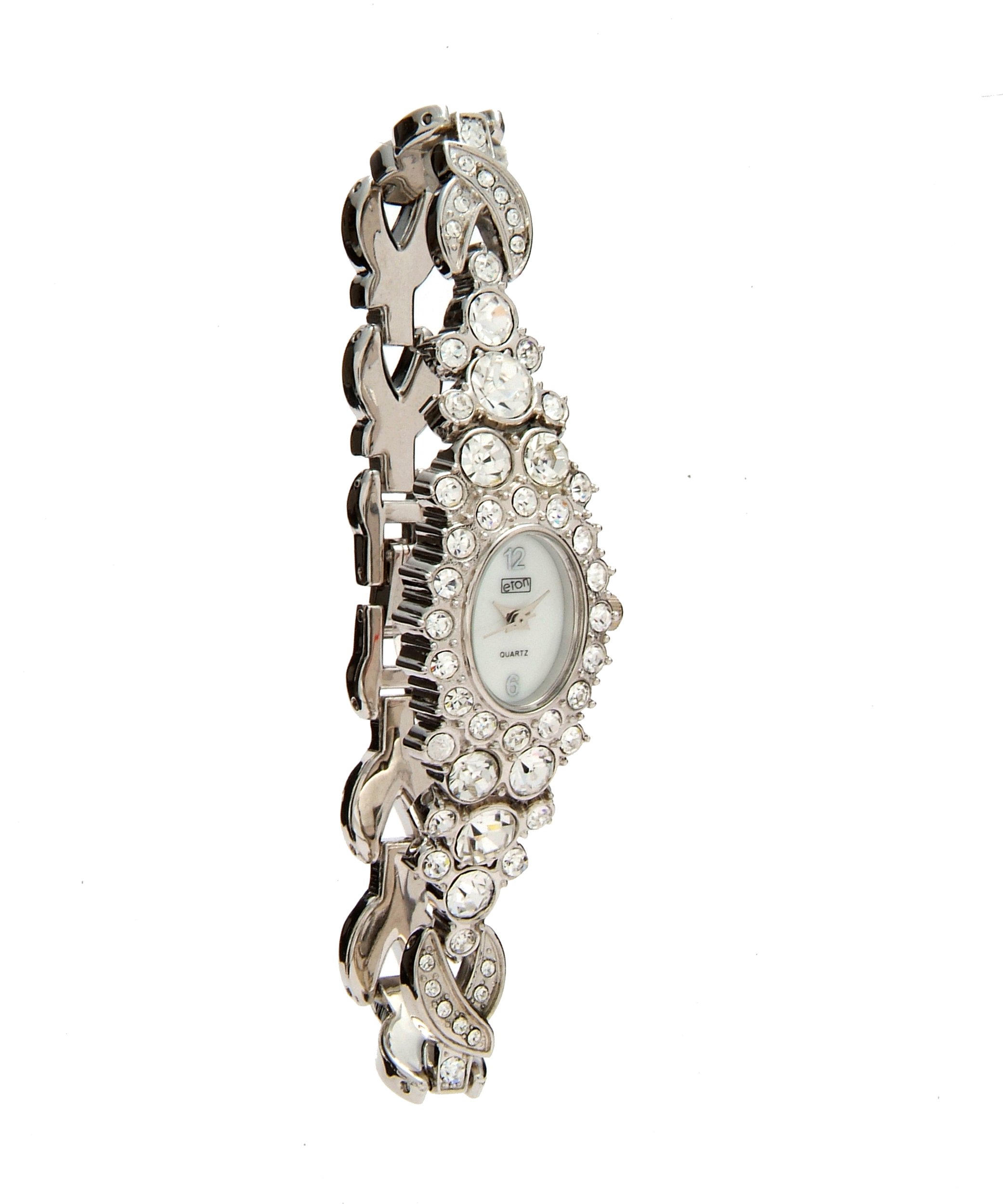 Eton Diamante Cocktail Watch - Elegant Women's Dress Watch with Crystal Rhinestones - Perfect for Evening Parties, Weddings & Special Occasions