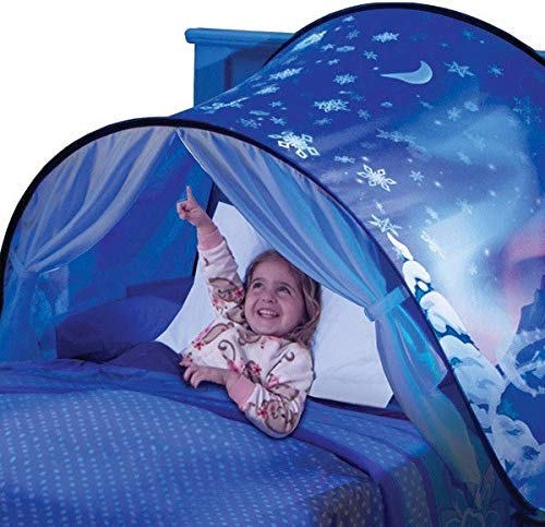 Kids Bed Tent for Twin Size Beds - Pop Up Privacy Canopy for Boys & Girls Reading & Play - Unisex Children's Sleeping & Study Space with Storage Bag - Perfect for Winter Wonderland Bedrooms & Cozy Indoor Camping Adventures