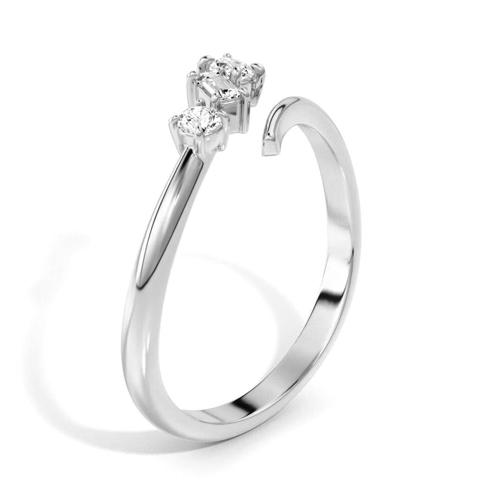 Exquisite Mixed Cut Three Stone Lab Grown Diamond Promise Ring - Perfect for Engagements, Anniversaries & Romantic Gifts