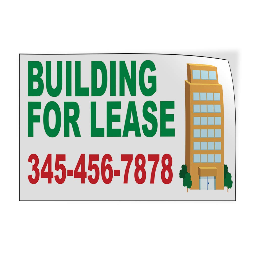Custom Vinyl Door Decals - 24x16 Inches (Set of 10) - Business for Lease Signs, Building for Lease Stickers, Phone Number Decals - Durable Outdoor Stickers for Cars, Luggage & Bumpers - Perfect for Commercial Properties, Retail Stores & Vehicle Advertising