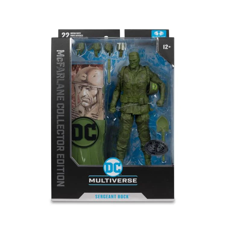 DC Multiverse Sgt. Rock Collector Edition Platinum (Chase) - Premium Action Figure for DC Comics Fans, Collectors & Display