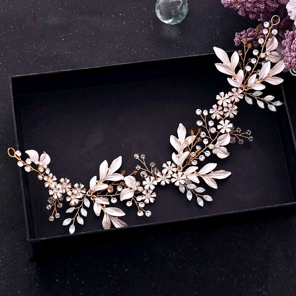 Bohemian Crystal Headband for Women - Silver, Gold & Rose Gold Hair Accessories for Weddings, Parties & Everyday Wear