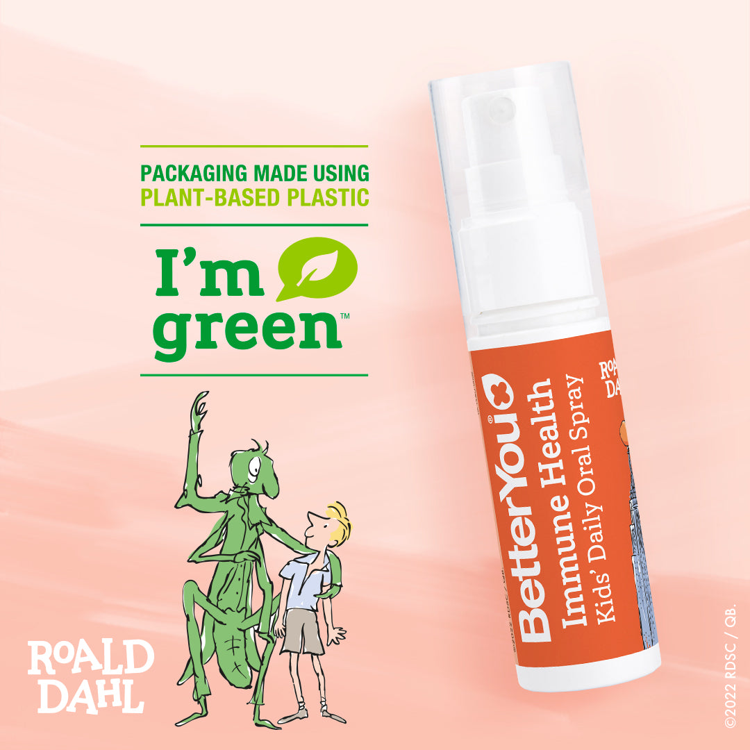 BetterYou Roald Dahl Immune Support Oral Spray 25ml - Boost Immunity & Wellness for Kids & Adults - Perfect for Travel, School & Daily Health