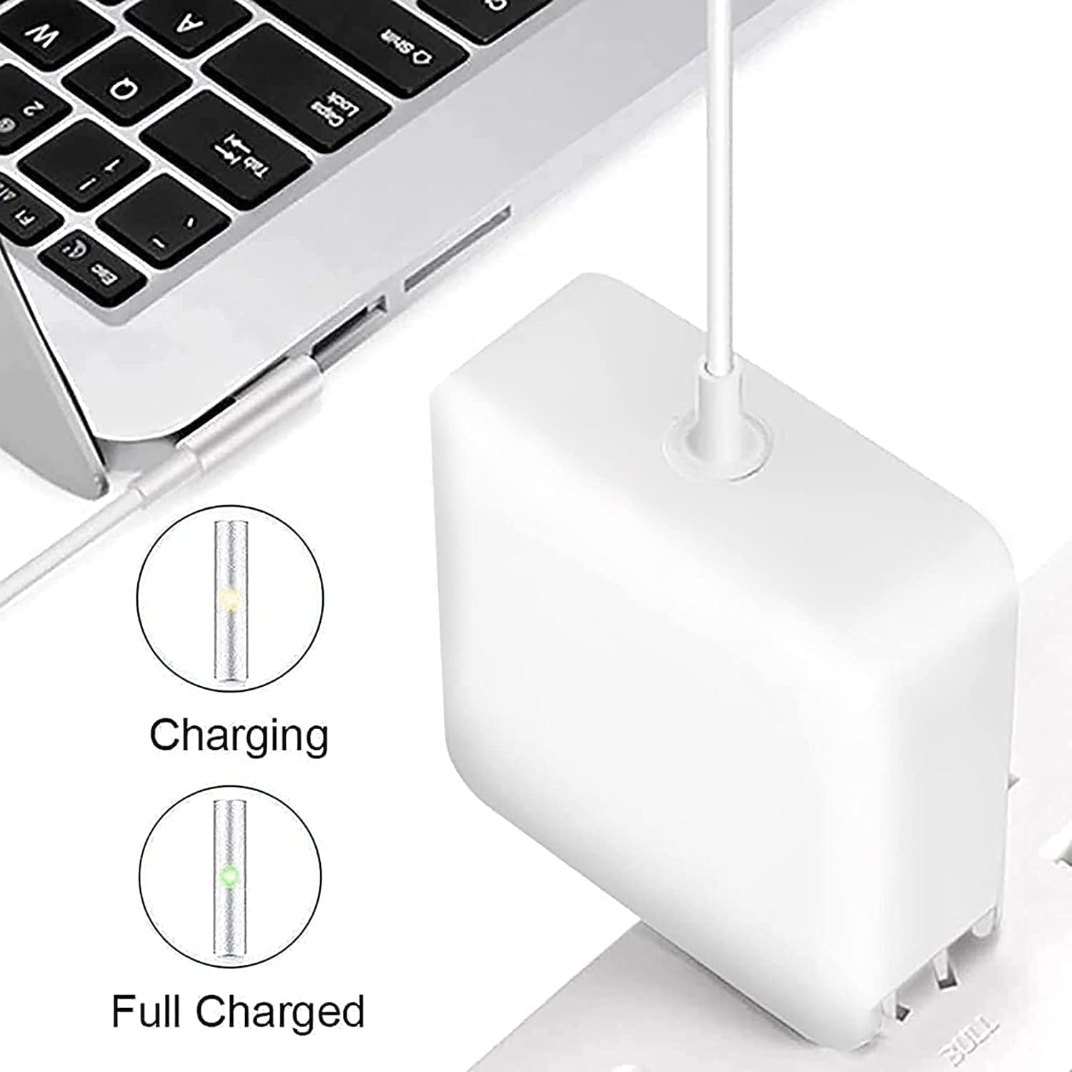 60W Universal L-Tip Laptop Charger Compatible with MacBook Pro (Pre-Mid 2012) - Magnetic Fast Charging Power Adapter - Perfect for Home, Office & Travel Use