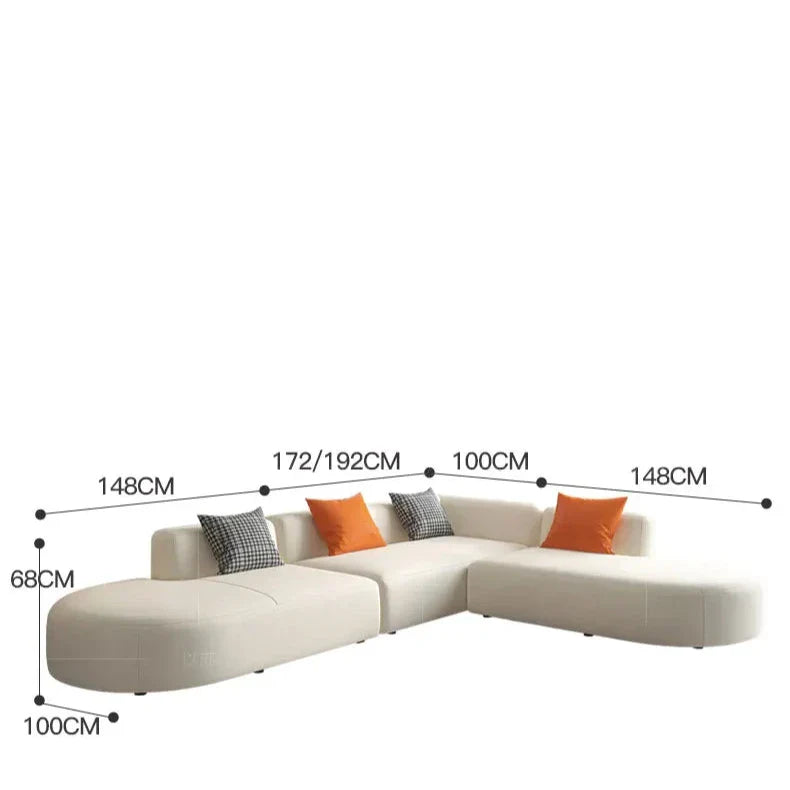 Modern Corner Sectional Lazy Floor Sofa - Comfortable Chaise Lounge for Small Spaces, Living Room, Bedroom, or Home Theater - Soft Fabric & Stylish Design for Relaxing, Lounging, and Entertaining
