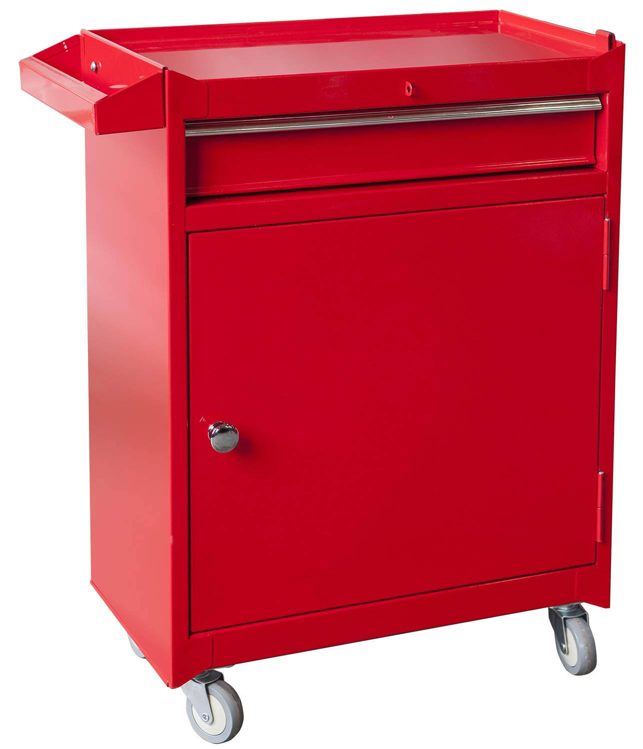 Torin ATBT1204B-RED 4-Drawer Rolling Tool Chest with Detachable Storage Cabinet & Adjustable Shelf - Heavy Duty Garage Workshop Organizer (Red) - Perfect for Mechanics, DIY Enthusiasts & Home Improvement Projects