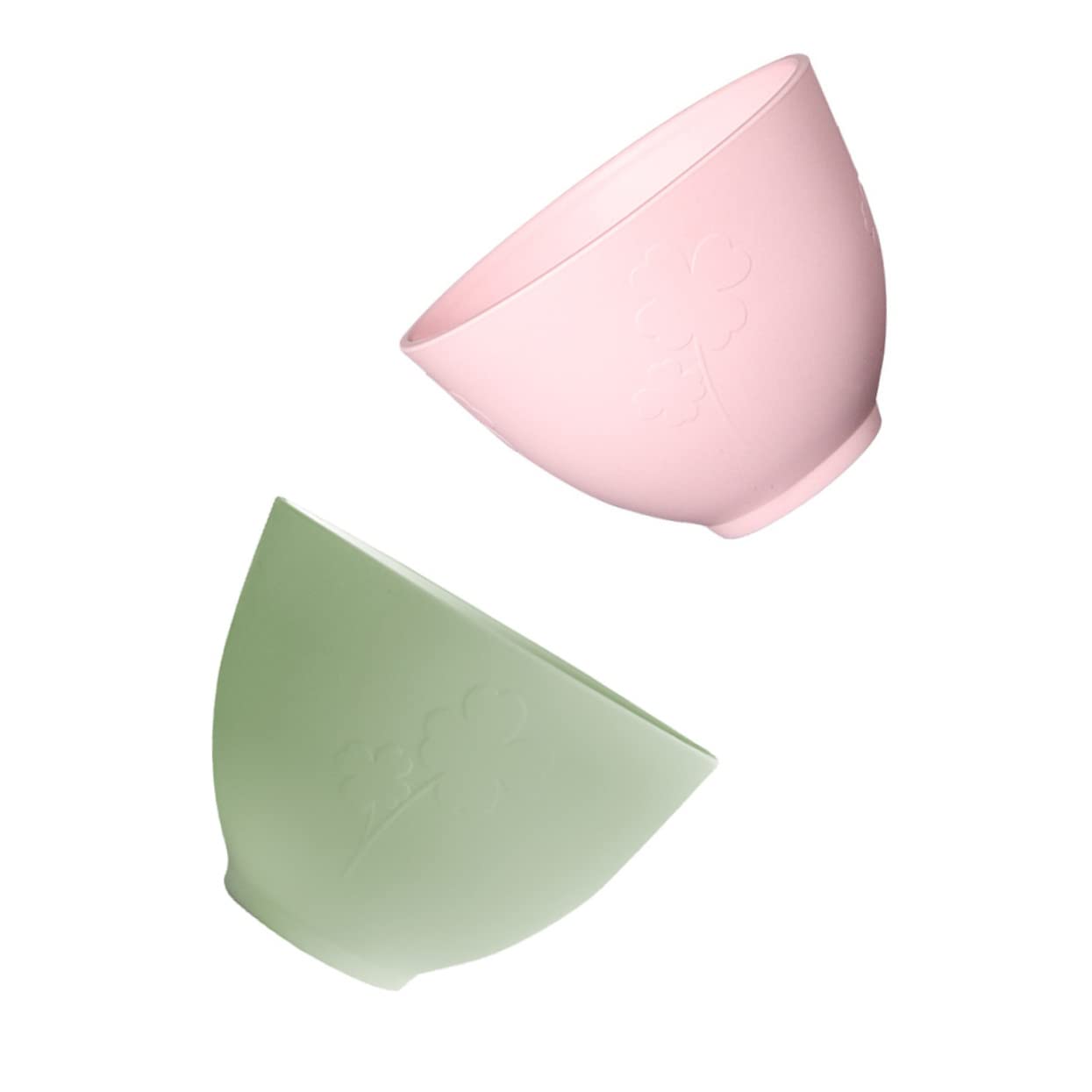 Minkissy 2-Pack Silicone Beauty Mask Mixing Bowls for DIY Facials & Skincare - Anti-Slip, Anti-Drop, Reusable Green Tool Bowls for Home Spa, Professional Salon, and Travel Use