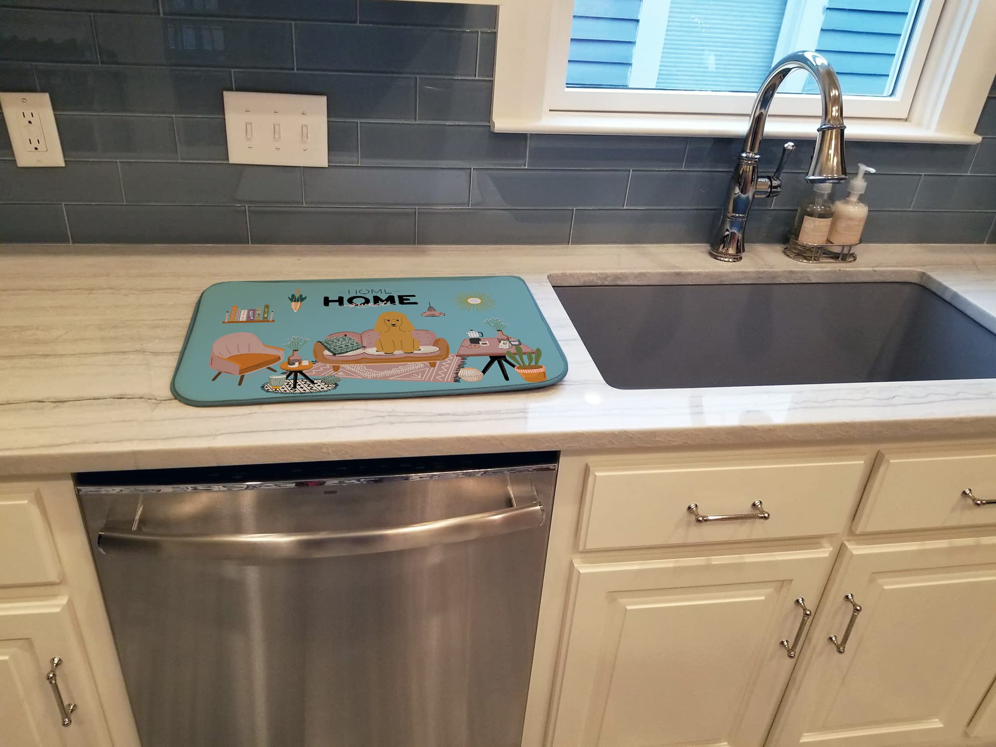 Poodle Dish Drying Mat 14x21