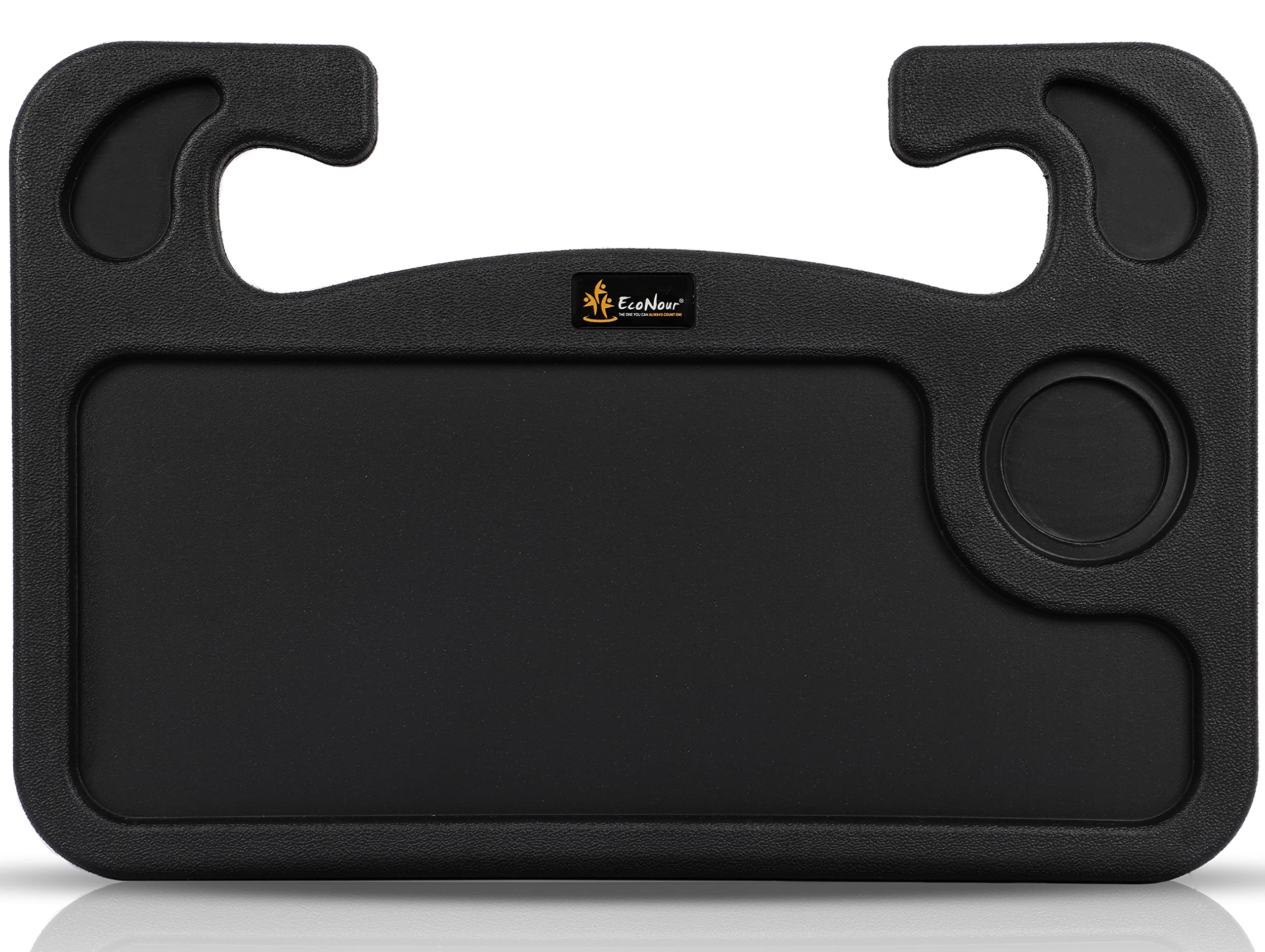 EcoNour 2-in-1 Car Steering Wheel Desk & Laptop Tray with Pen Holder | Food Tray for Eating & Drinking | Multipurpose Travel Car Accessories for Work, Meals & Road Trips