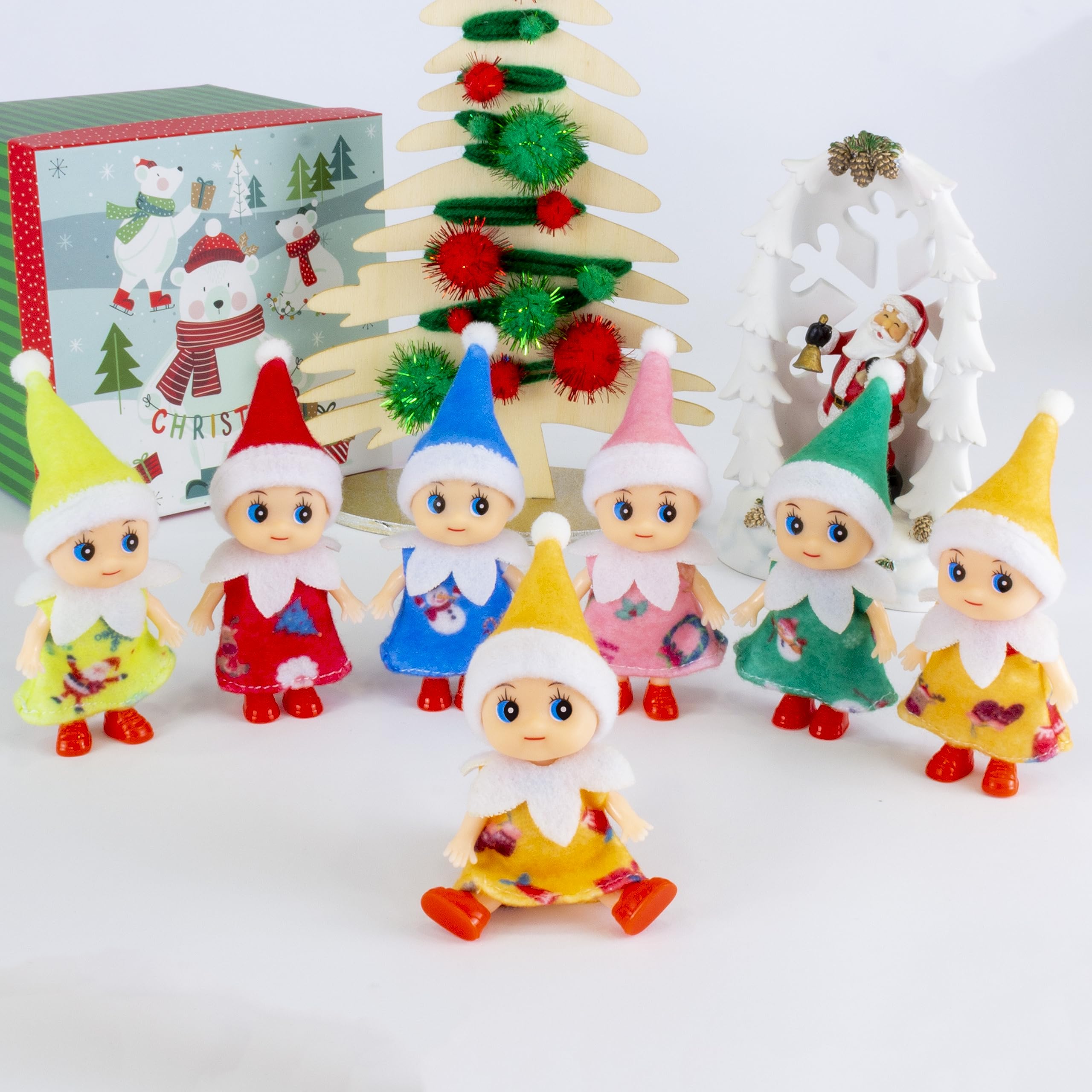 Tiny Baby Elf Doll in Yellow Dress - Perfect for Nursery Decor